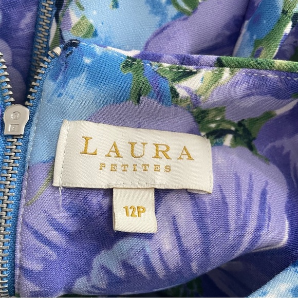 Laura Petites Floral Sleeveless Midi Dress Size 12P - Picture 8 of 9